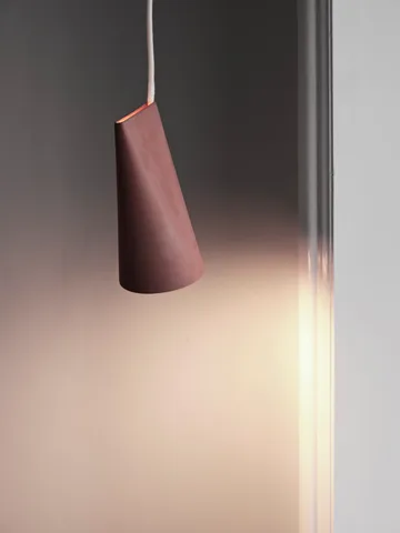 Ceiling lamp ceramic 11.2x22 cm - Terra Cotta, Wood - MOEBE