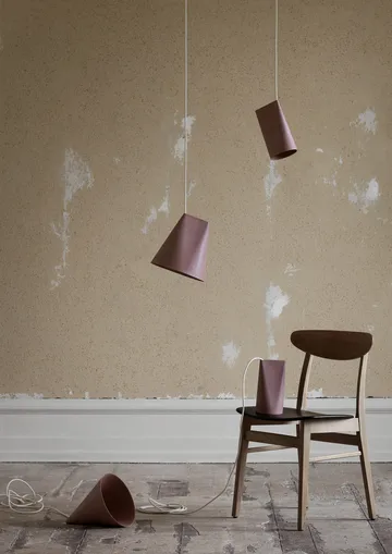 Ceiling lamp ceramic 11.2x22 cm - Terra Cotta, Wood - MOEBE