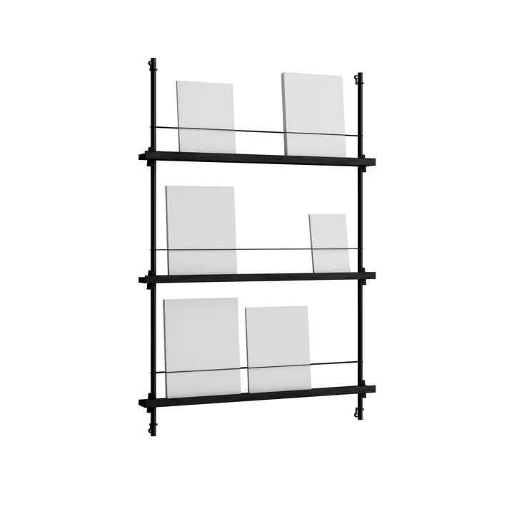 Magazine Shelving magazine rack - Black, 85x115x7 cm, MS.115.1 - MOEBE
