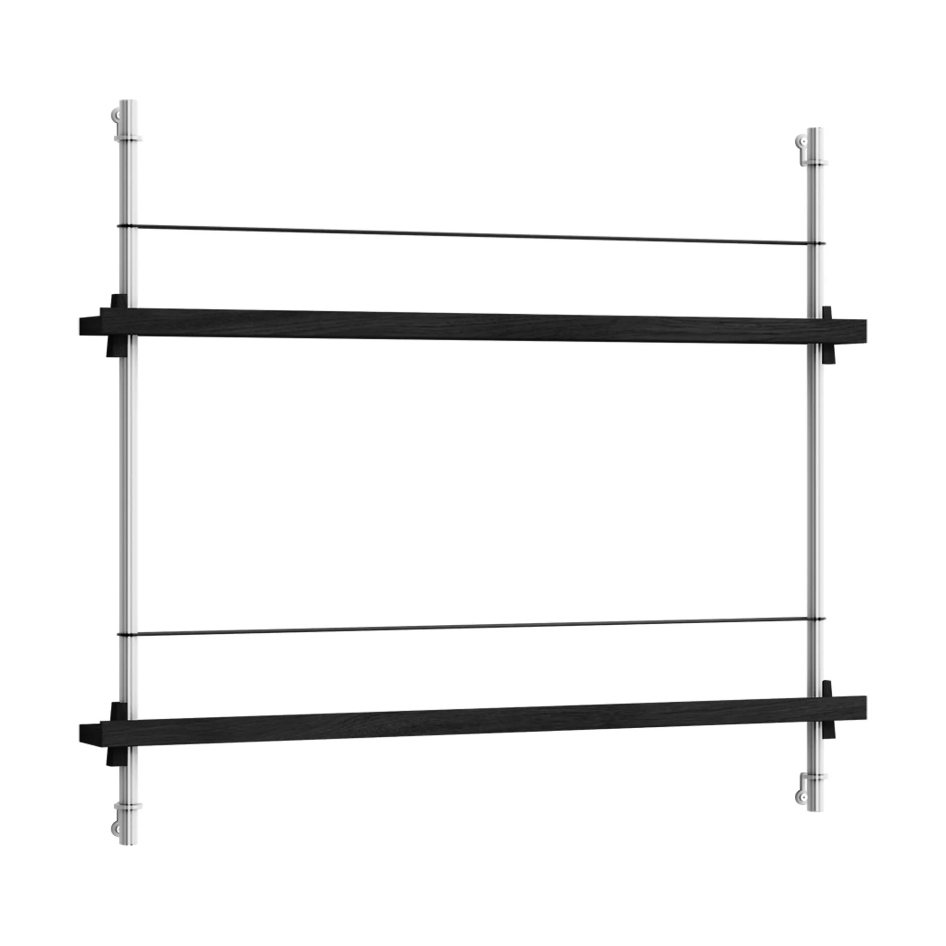 Magazine Shelving magazine rack, Black-stainless steel, 85x65x7 cm, MS.65.1 MOEBE