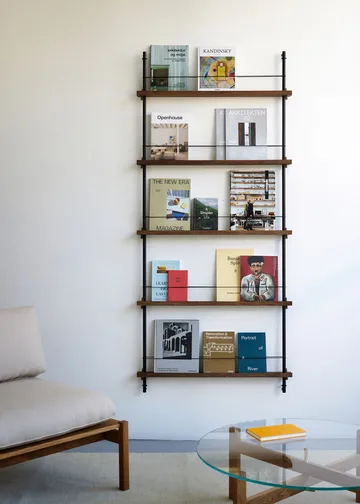 Magazine Shelving magazine rack - Oak-black, 85x115x7 cm, MS.115.1 - MOEBE