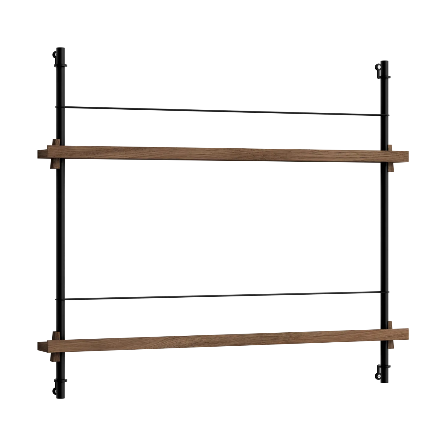 Moebe magazine rack, Smoked oak-black MOEBE