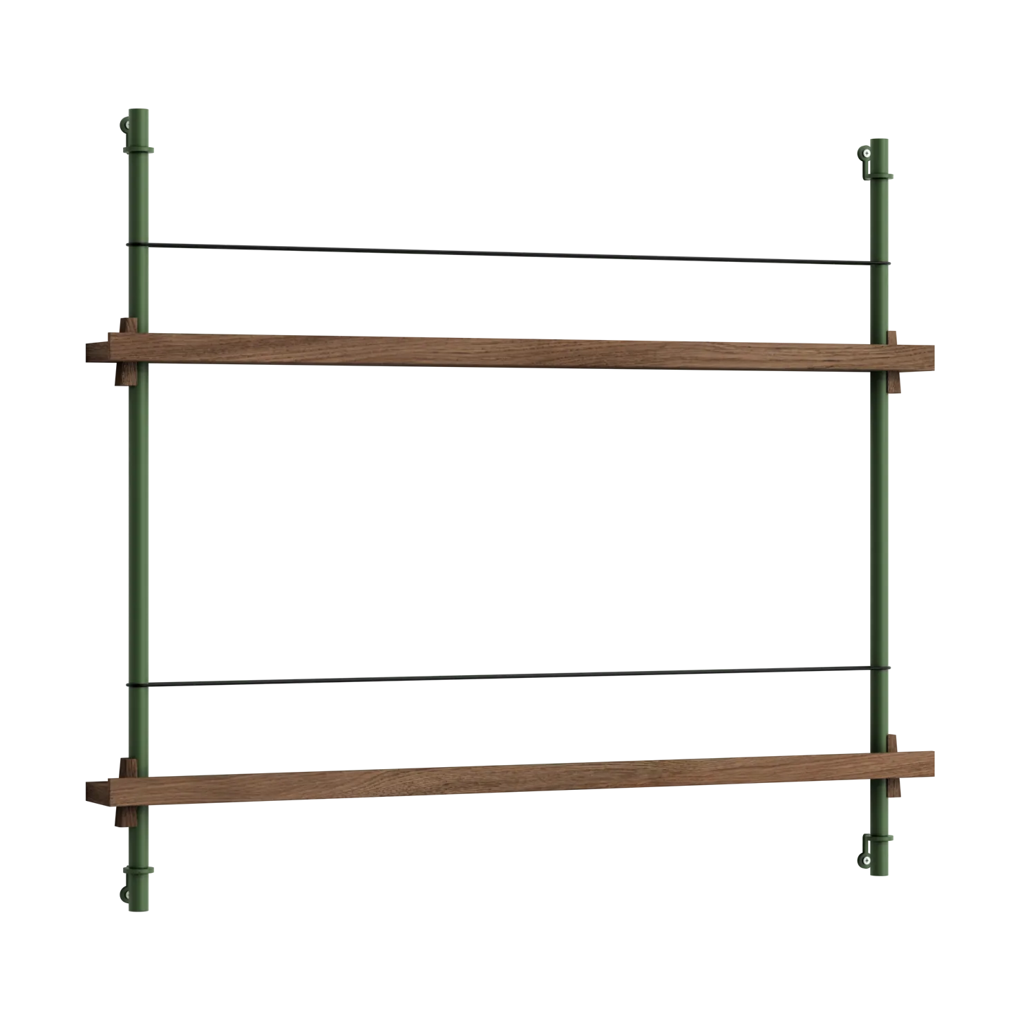 Moebe magazine rack, Smoked oak-green MOEBE