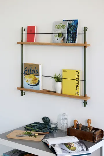 Moebe magazine rack - Smoked oak-green - MOEBE