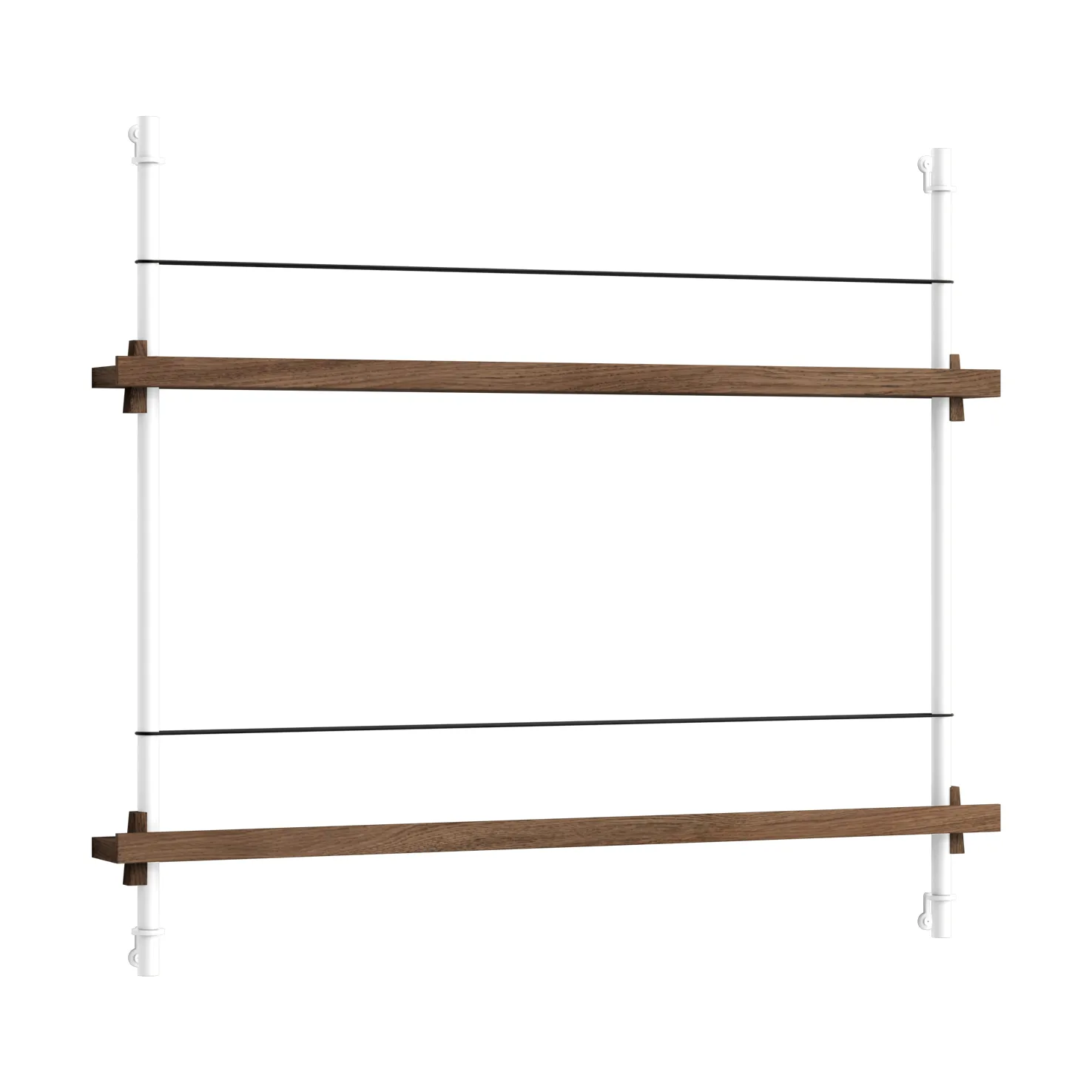Moebe magazine rack, Smoked oak-white MOEBE