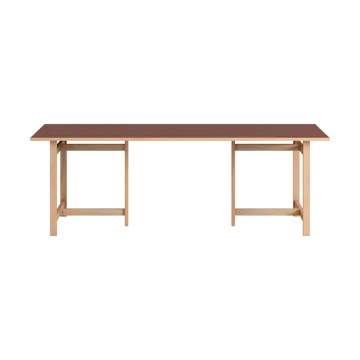 Moebe Rectangular dining table - Burgundy, 220x90 cm - MOEBE