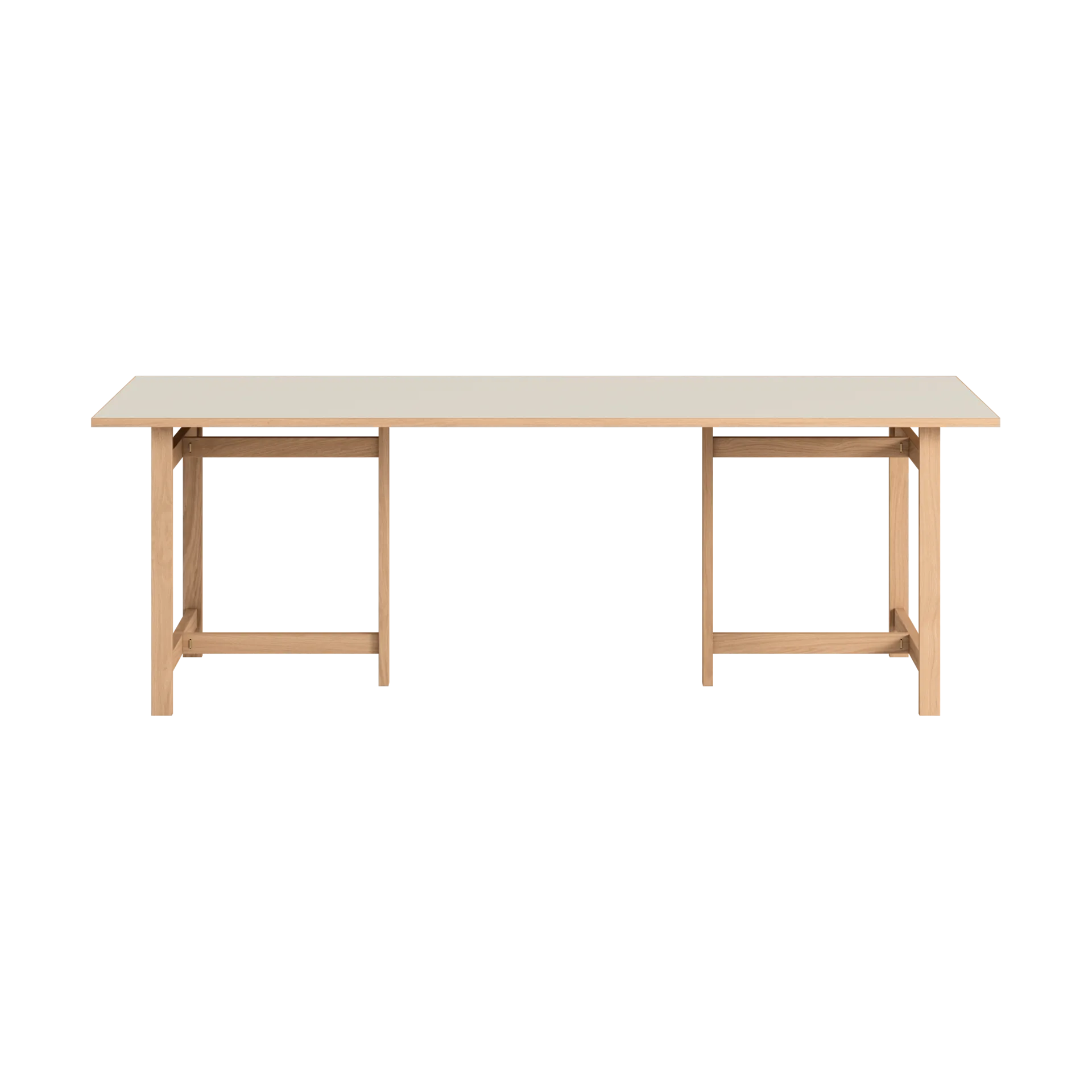 Moebe Rectangular dining table, Light grey, 220x90 cm MOEBE