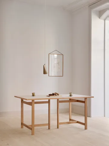 Moebe Rectangular dining table - Light grey, 220x90 cm - MOEBE