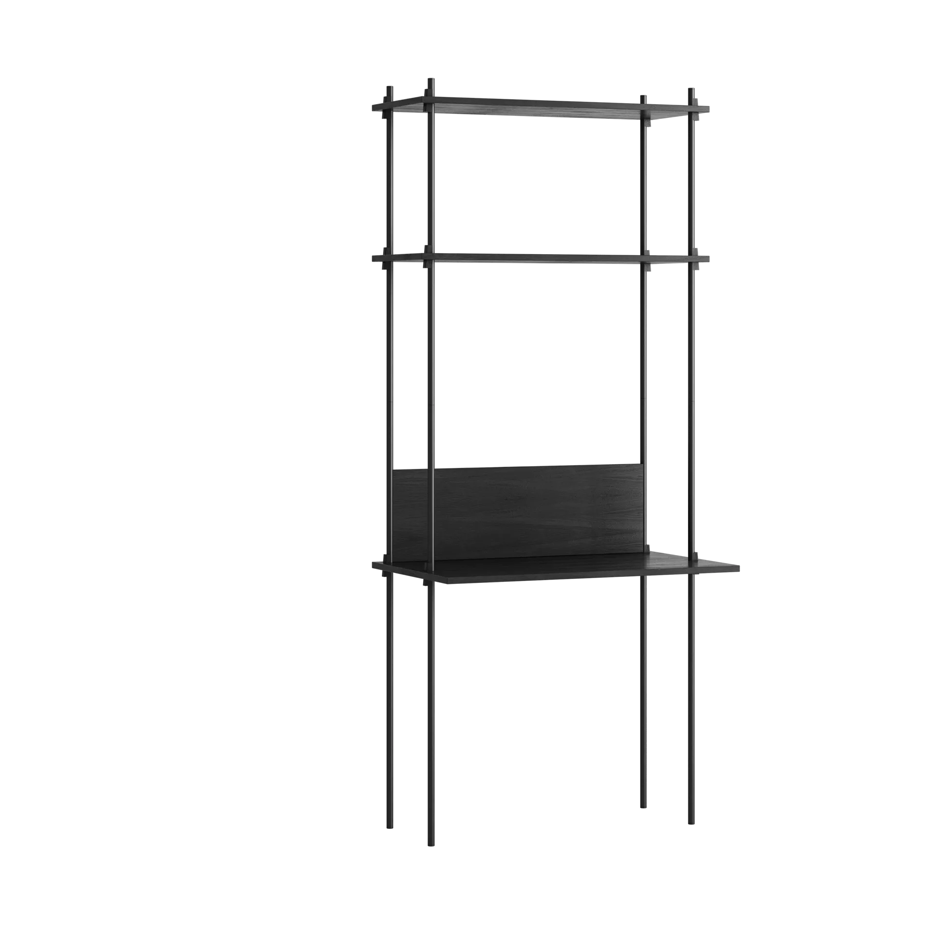 Moebe shelving system s.200.1.D, Black MOEBE