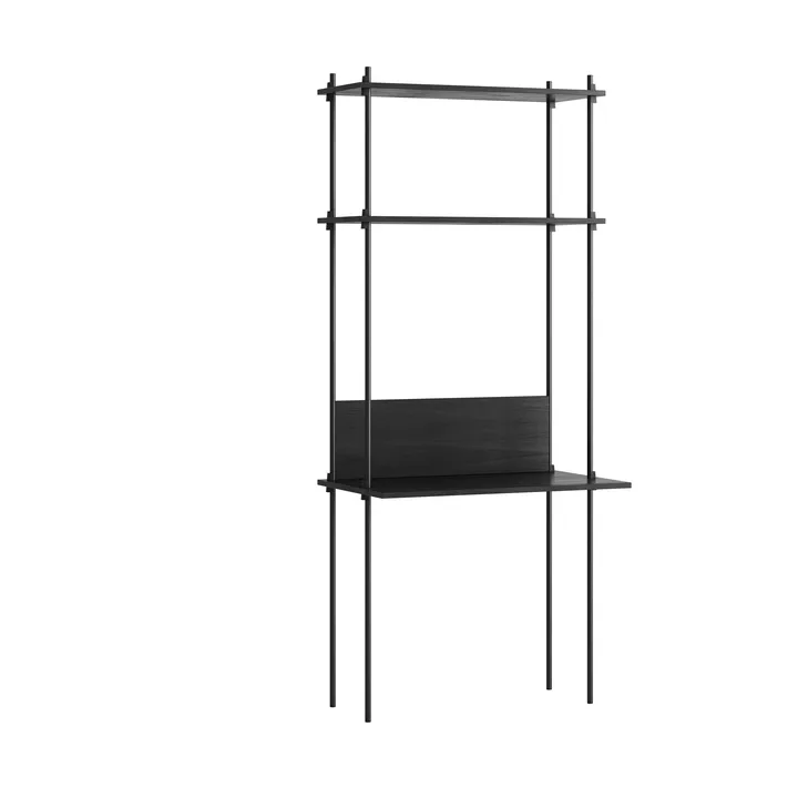 Moebe shelving system s.200.1.D - Black - MOEBE