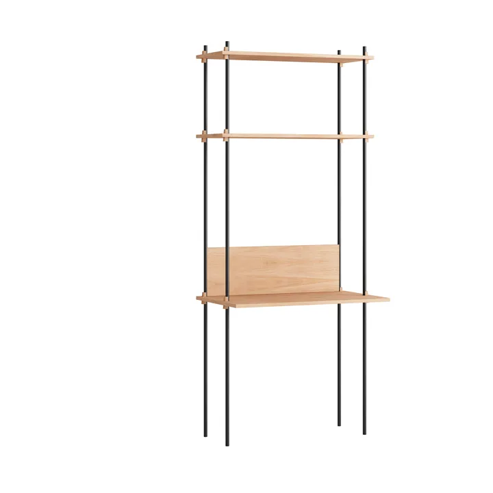 Moebe shelving system s.200.1.D - Oak-black - MOEBE