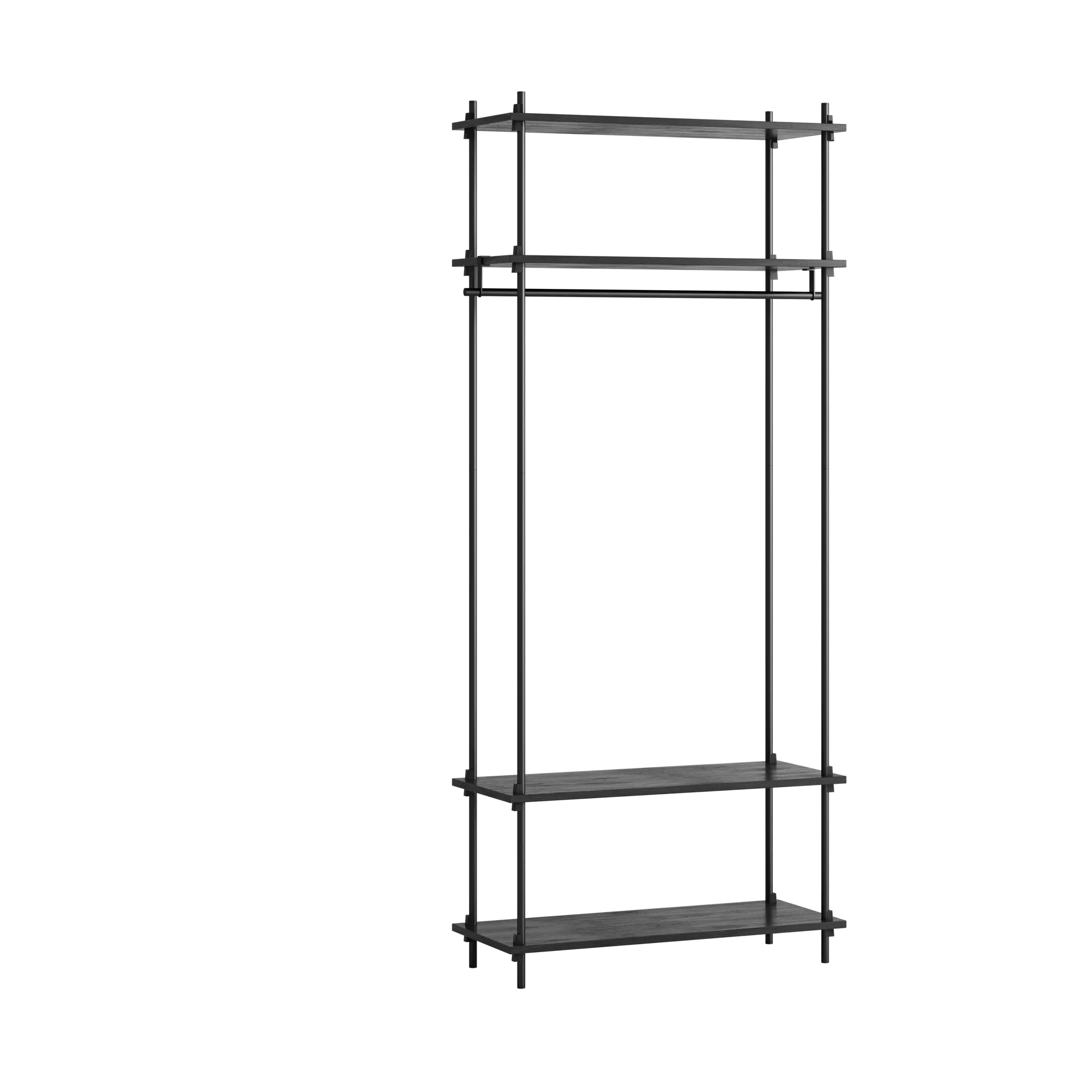 Moebe shelving system s.200.1.F, Black MOEBE