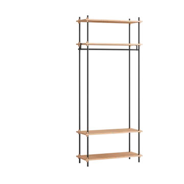 Moebe shelving system s.200.1.F - Oak-black - MOEBE