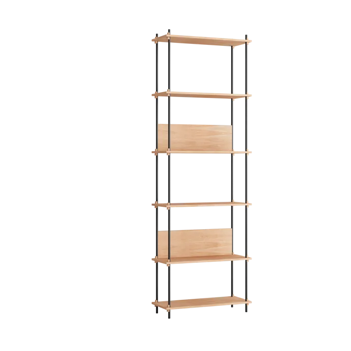Moebe shelving system s.255.1.A - Oak-black - MOEBE