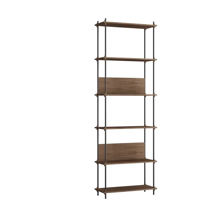 Moebe shelving system s.255.1.A - Smoked oak-black - MOEBE