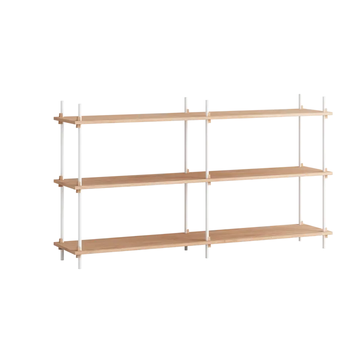 Moebe shelving system s.85.2.B - Oak-white - MOEBE