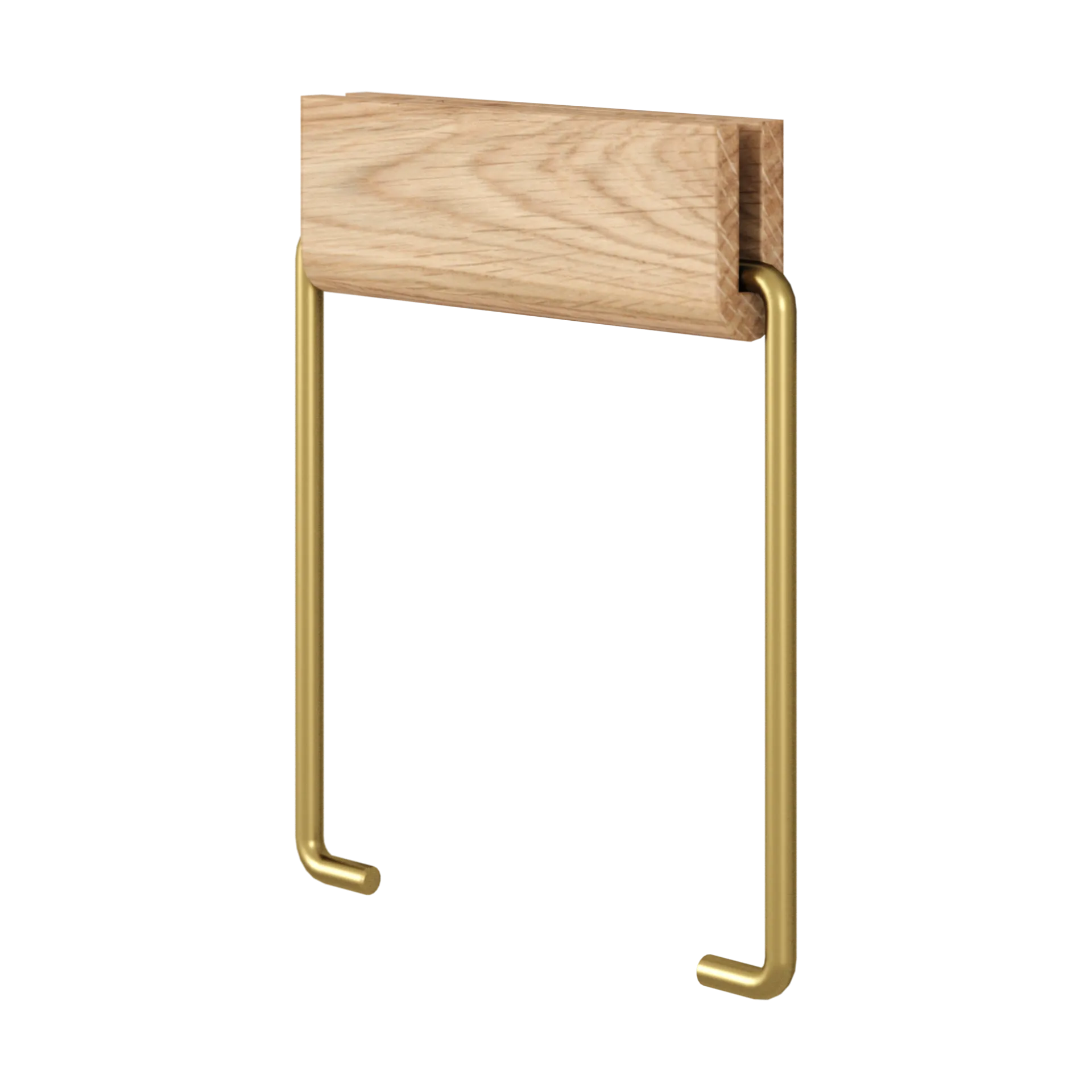 Moebe toilet paper holder, Oak-brass MOEBE