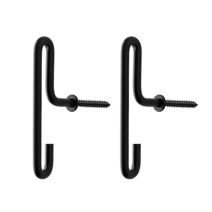 Moebe wall hook small 2-pack - Black - MOEBE