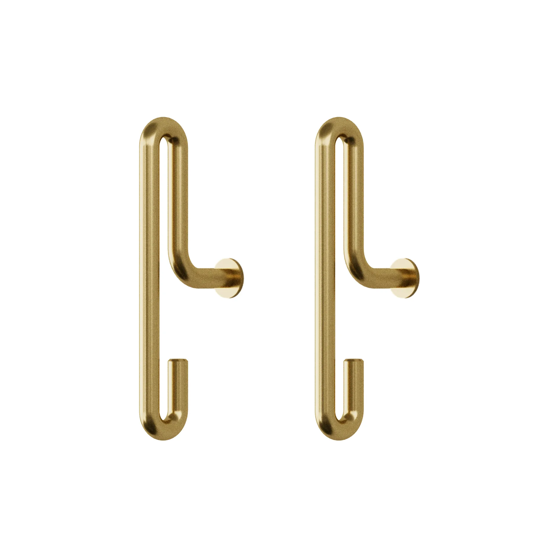 Moebe wall hook small 2-pack, matte gold MOEBE