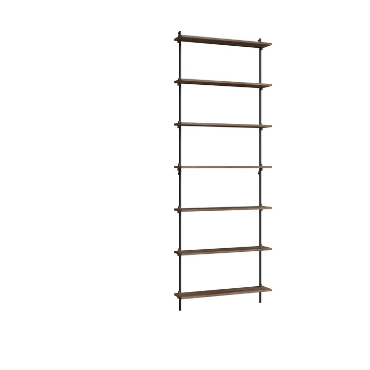 Moebe wall shelving ws.230.1 - Smoked oak-black - MOEBE
