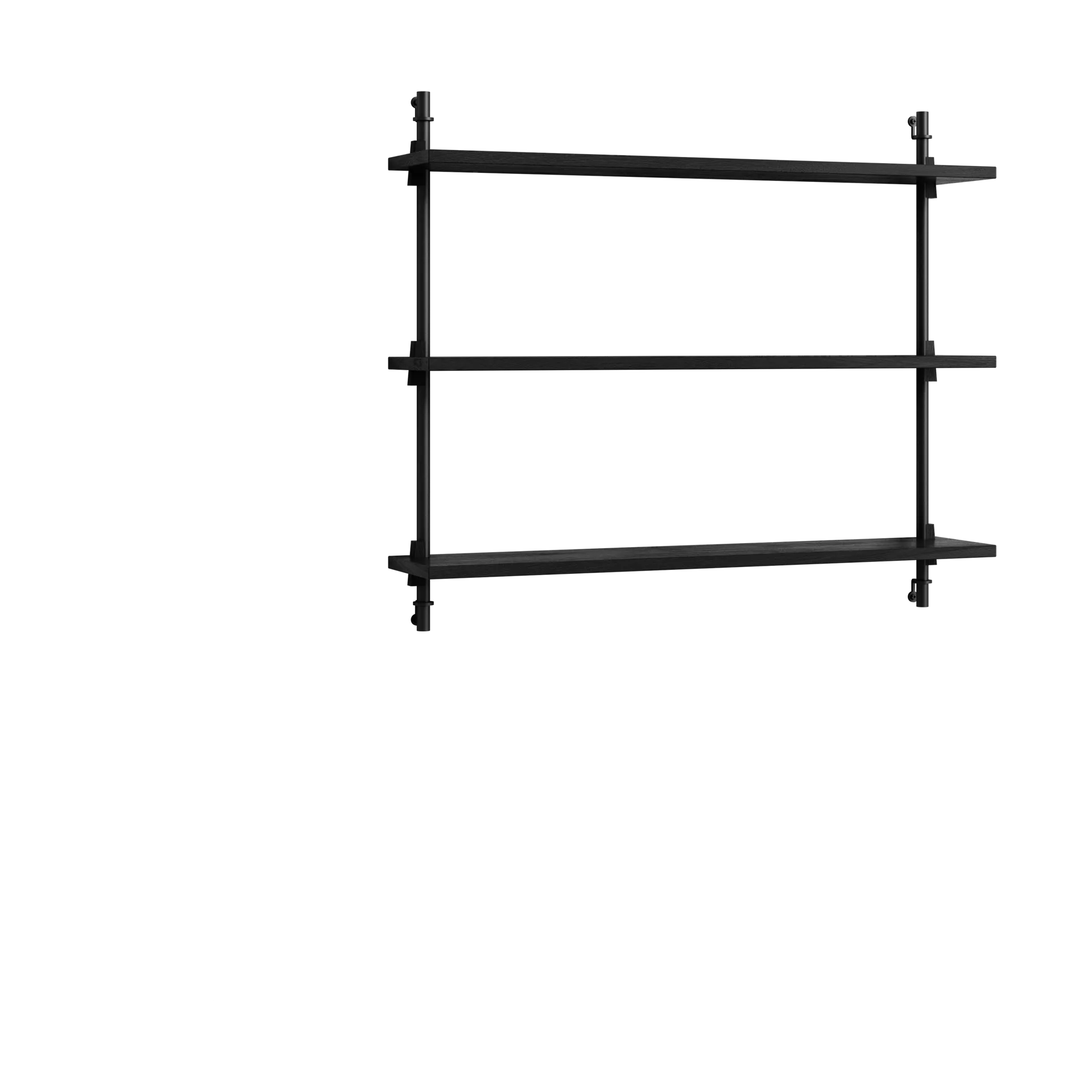 Moebe wall shelving ws.65.1, Black MOEBE