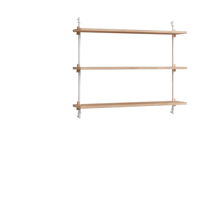 Moebe wall shelving ws.65.1 - Oak-white - MOEBE
