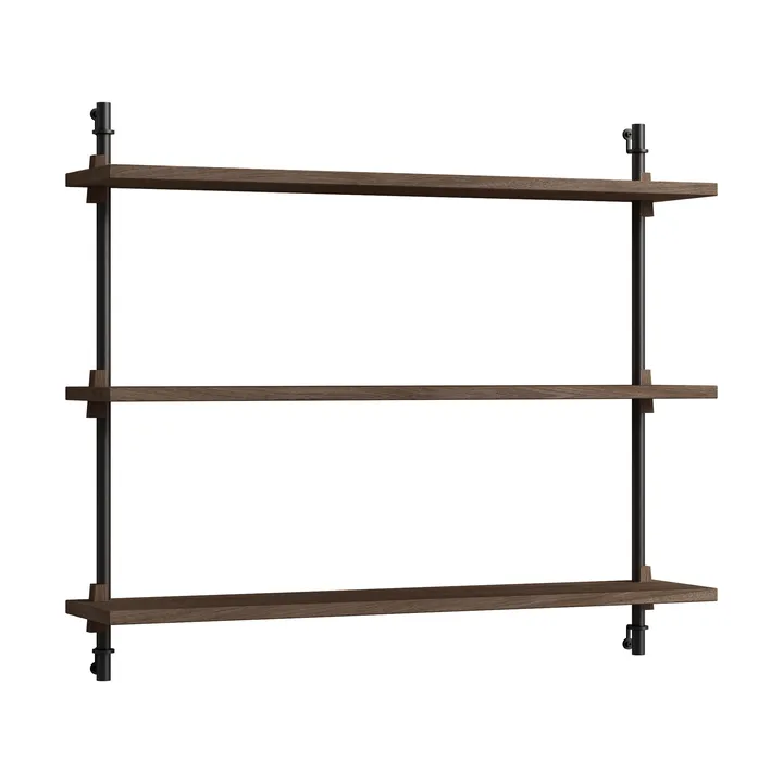 Moebe wall shelving ws.65.1 - Smoked oak-black - MOEBE