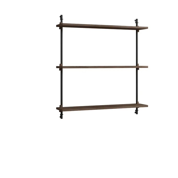 Moebe wall shelving ws.85.1 - Smoked oak-black - MOEBE