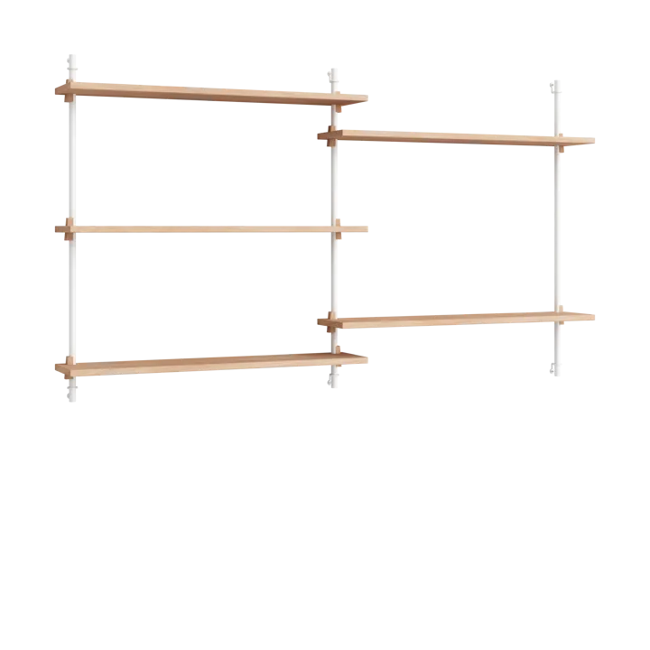 Moebe wall shelving ws.85.2.B - Oak-white - MOEBE