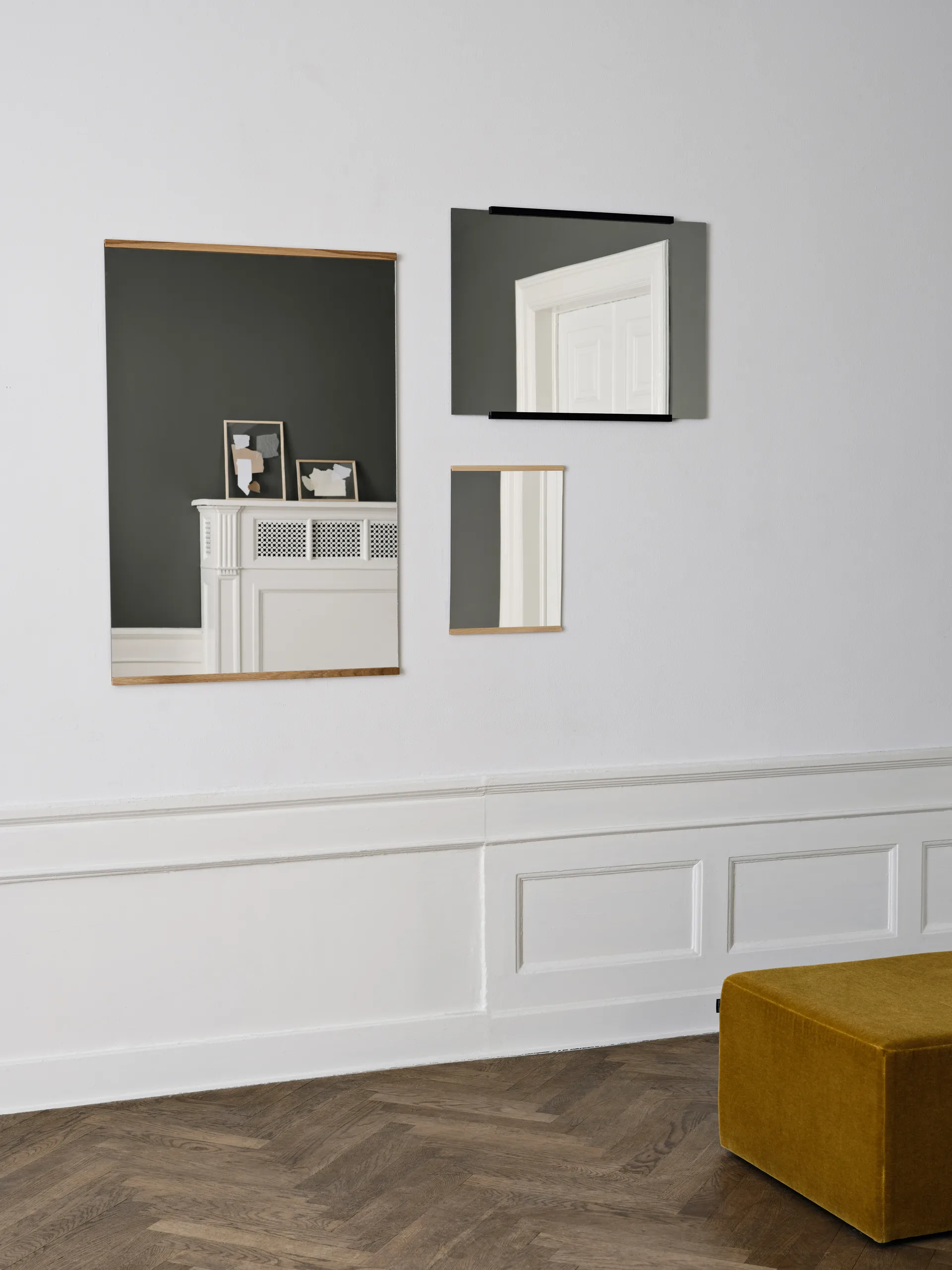 Rectangular wall mirror 70x100 cm, Oak MOEBE