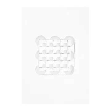 Relief artwork circles & squares 21x29.7 cm - Off White - MOEBE
