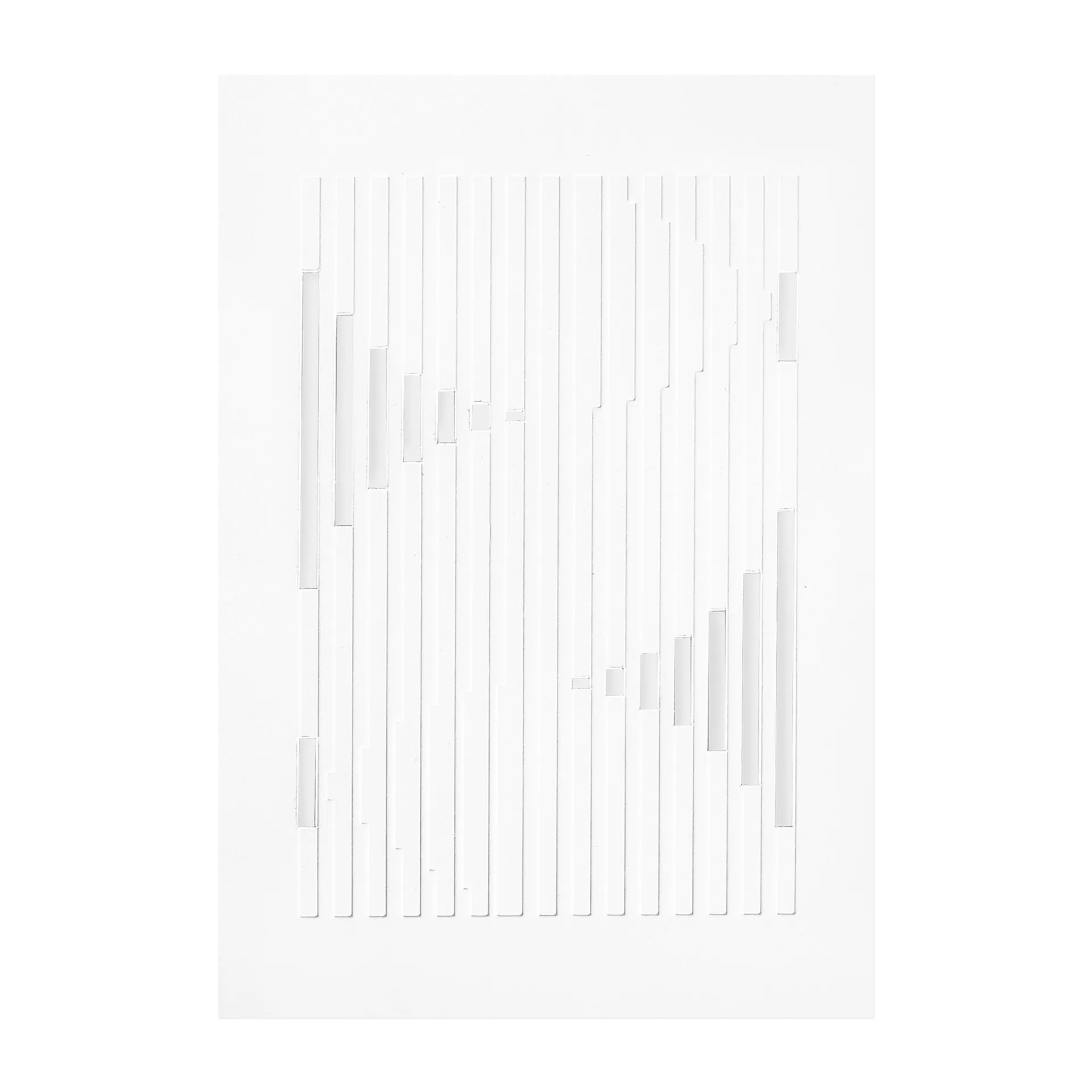 Relief artwork organic lines 21x29.7 cm, Off White MOEBE