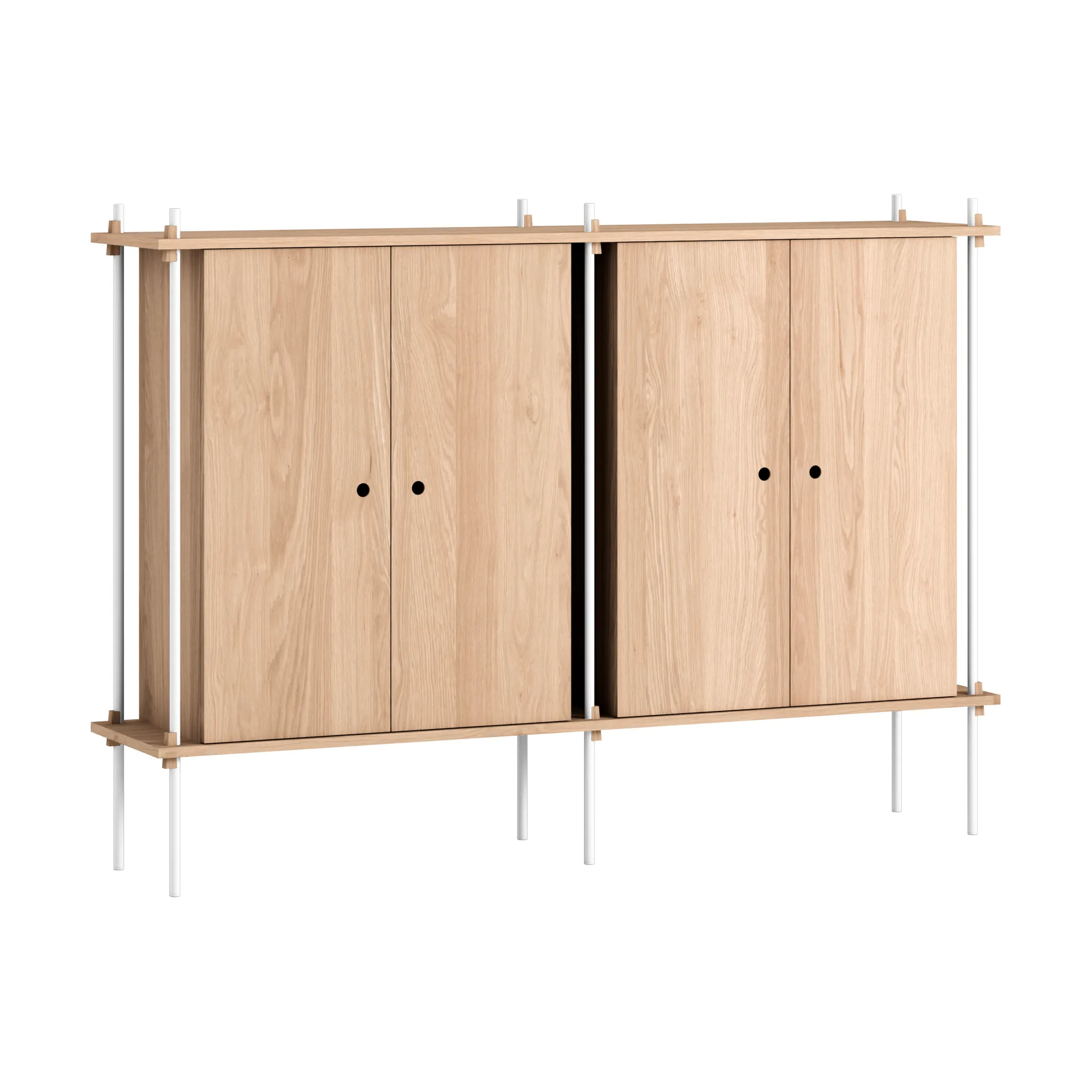 Shelving System Cabinet, Oak-white, 163x115x35 cm, S.115.2.E MOEBE