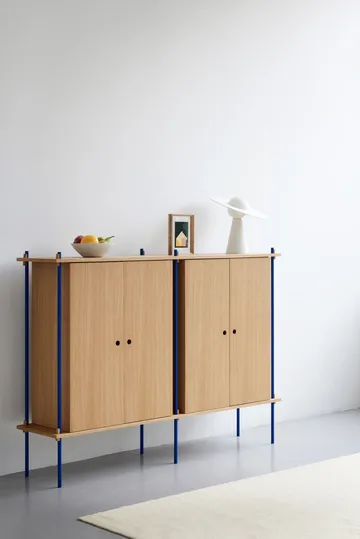 Shelving System Cabinet - Smoked oak-warm grey, 163x115x35 cm, S.115.2.E - MOEBE