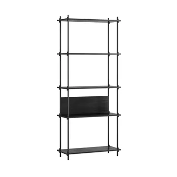 Shelving System classic shelf - Black, 86x200x35 cm, S.200.1.A - MOEBE