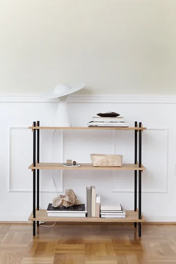 Shelving System classic shelf - Oak-warm grey, 86x85x35 cm, S.85.1.A - MOEBE