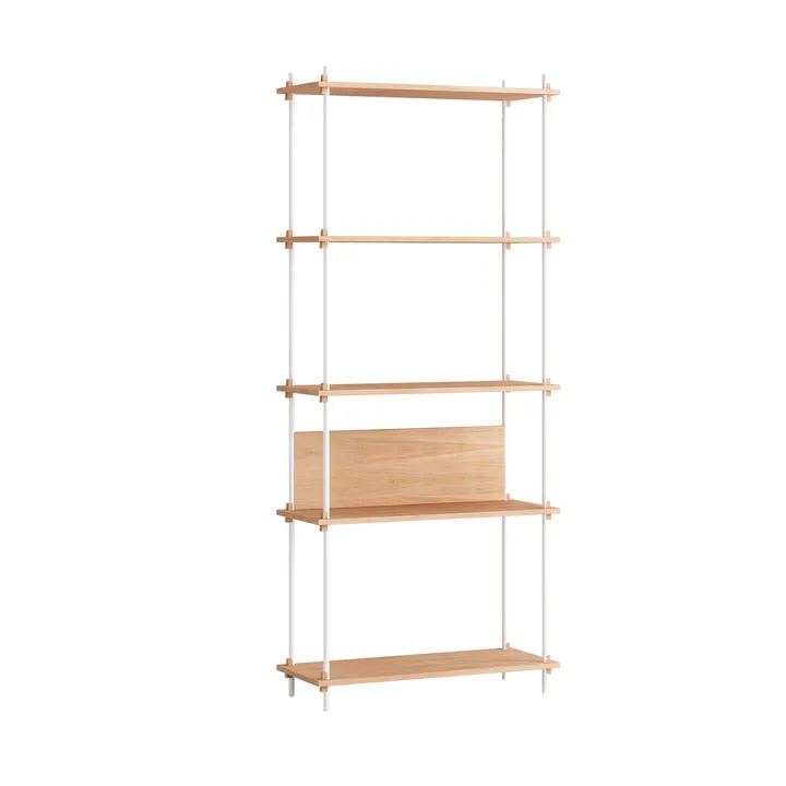 Shelving System classic shelf - Oak-white, 86x200x35 cm, S.200.1.A - MOEBE