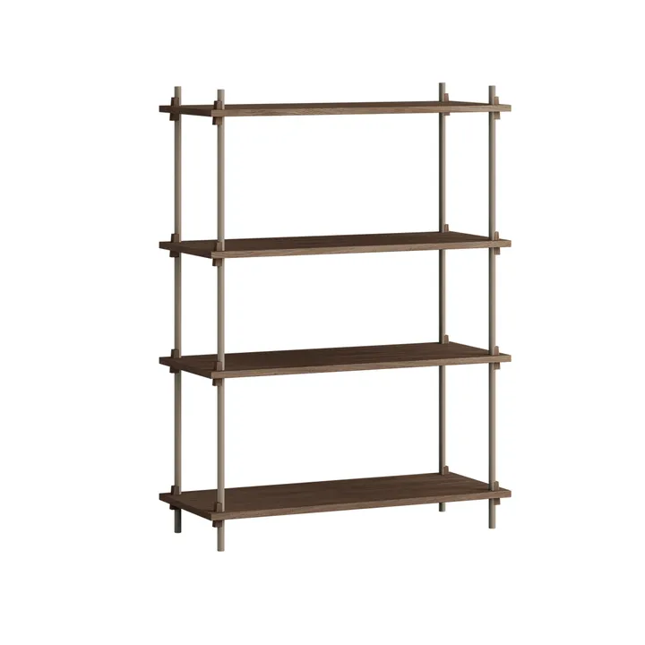 Shelving System classic shelf - Smoked oak-warm grey, 86x115x35 cm, S.115.1.A - MOEBE