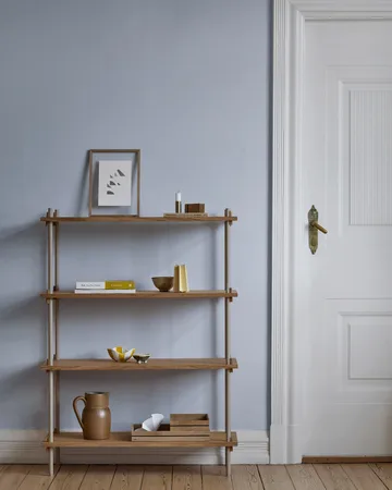 Shelving System classic shelf - Smoked oak-warm grey, 86x115x35 cm, S.115.1.A - MOEBE
