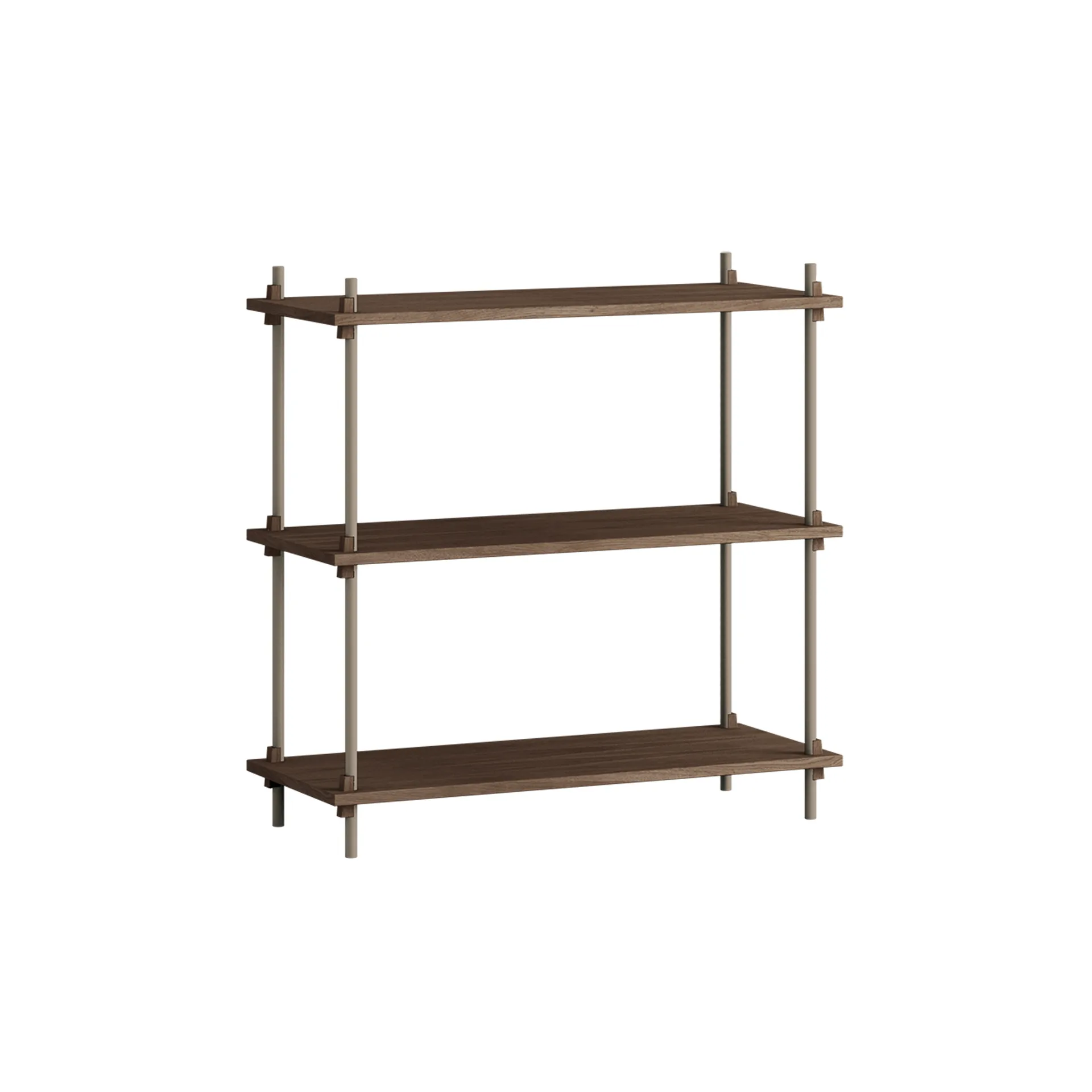 Shelving System classic shelf, Smoked oak-warm grey, 86x85x35 cm, S.85.1.A MOEBE