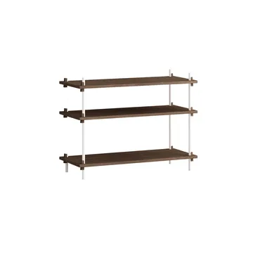 Shelving System classic shelf - Smoked oak-white, 86x65x35 cm, S.65.1.A - MOEBE