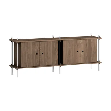 Shelving System sideboard - Smoked oak-white, 163x65x35 cm, S.65.2.D - MOEBE