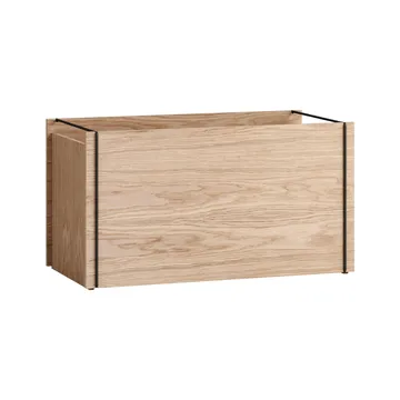 Storage box oak 33x60 cm - Wood. black - MOEBE