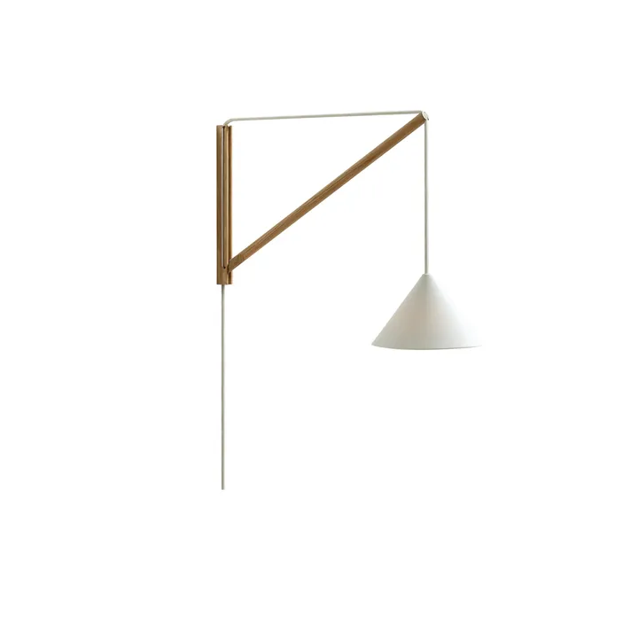 Suspended wall lamp - Oak-white - MOEBE