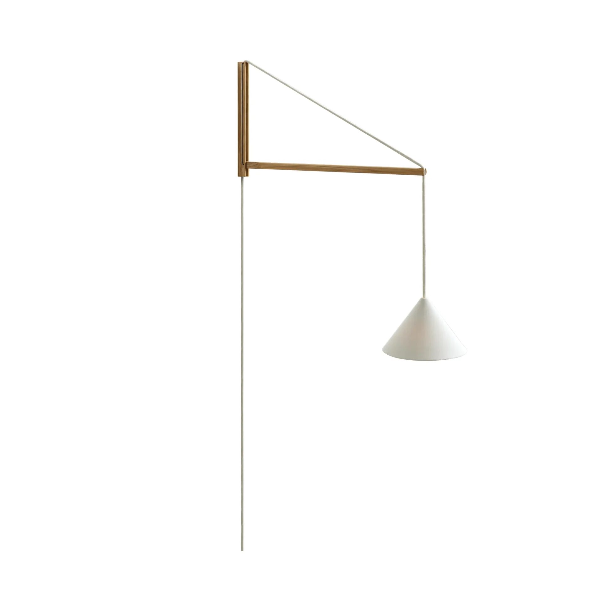 Suspended wall lamp, Oak-white MOEBE