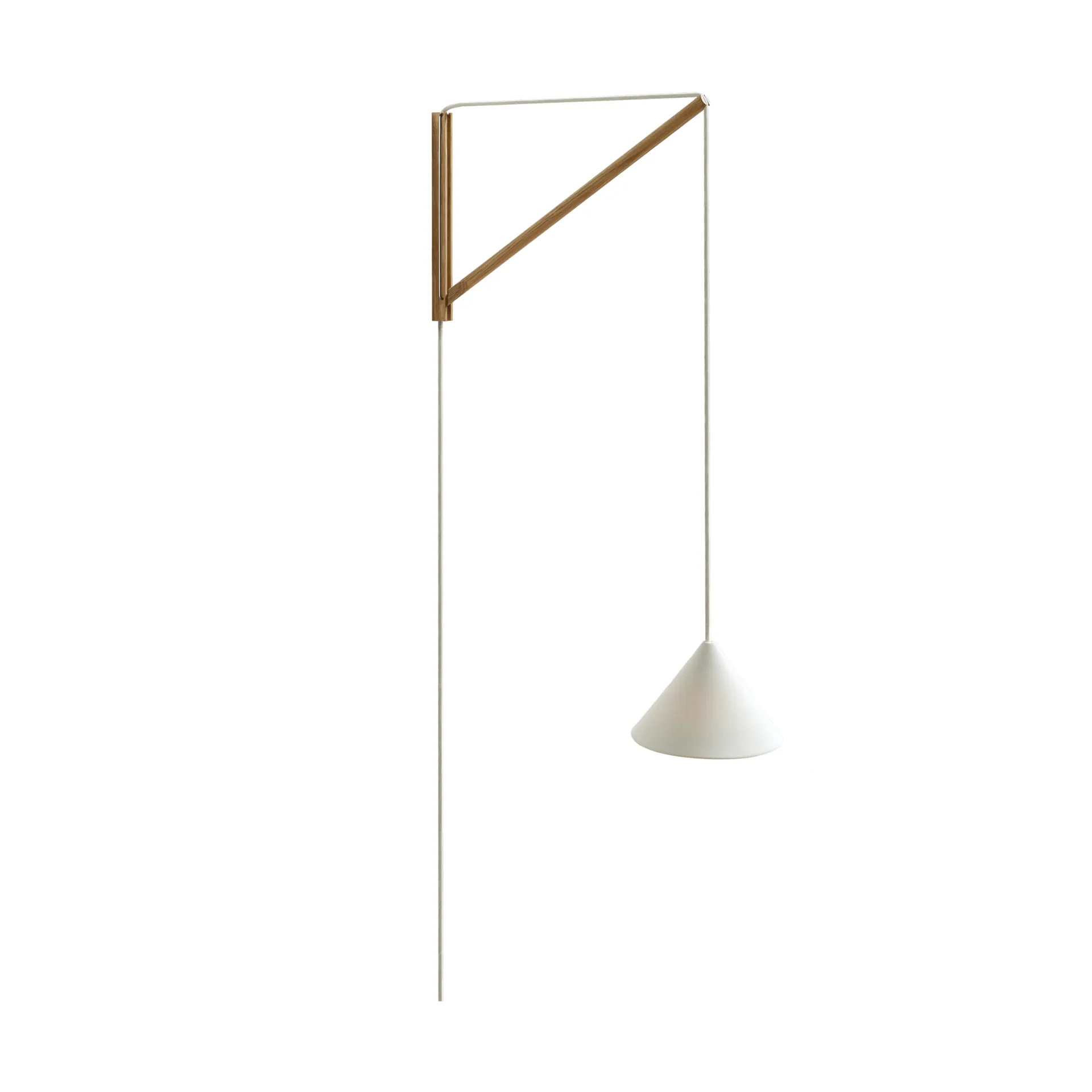 Suspended wall lamp, Oak-white MOEBE