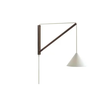 Suspended wall lamp - Smoked oak-white - MOEBE