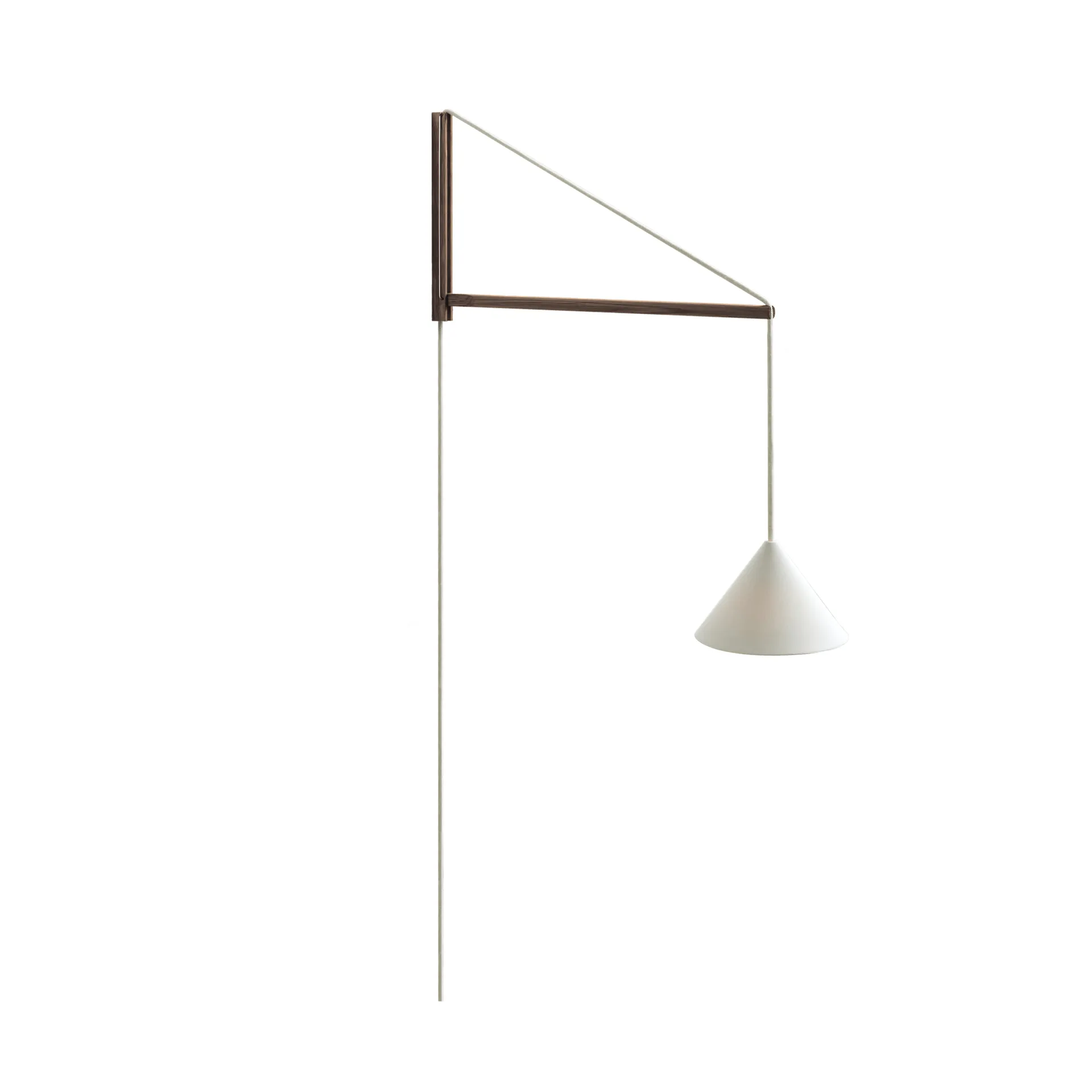 Suspended wall lamp, Smoked oak-white MOEBE