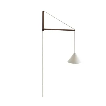 Suspended wall lamp - Smoked oak-white - MOEBE