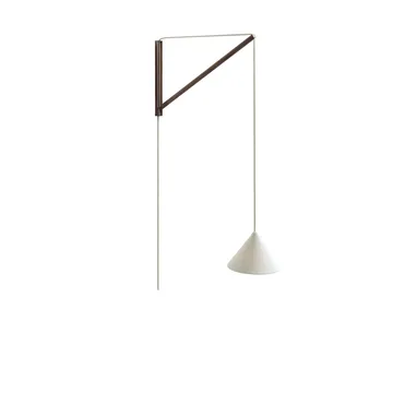 Suspended wall lamp - Smoked oak-white - MOEBE